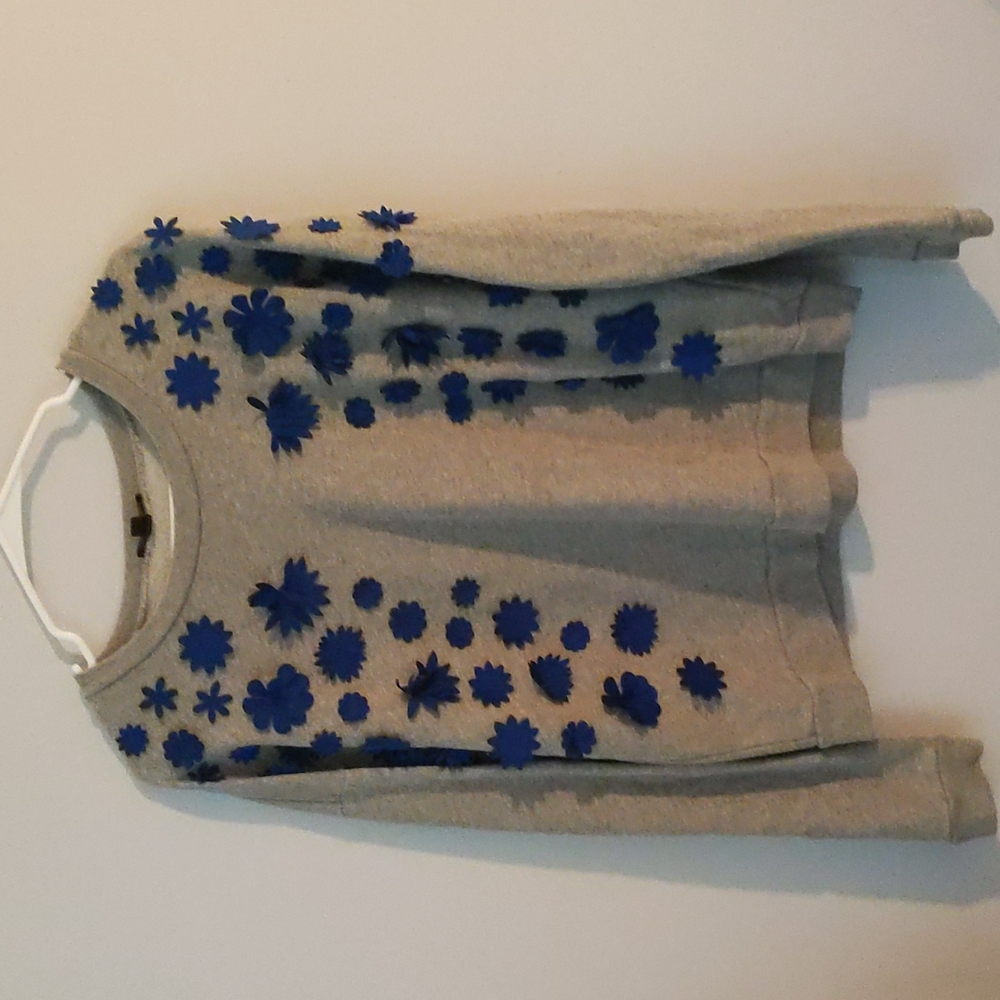 J Crew Fun floral sweater M